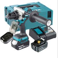 MAKITA - TALADRO COMBINADO MAKITA DHP486RTJ BL 18V 130NM 5.0AH DHP486RTJ + JUEGO PUNTAS + ADAPTADOR - details 0