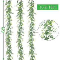 Guirnalda Artificial De Eucalipto Para Bodas Arco De Flores Verdes Rattan Decoración De Pared Para Hogar Y Jardín Plantas Falsas Colgantes - details 7