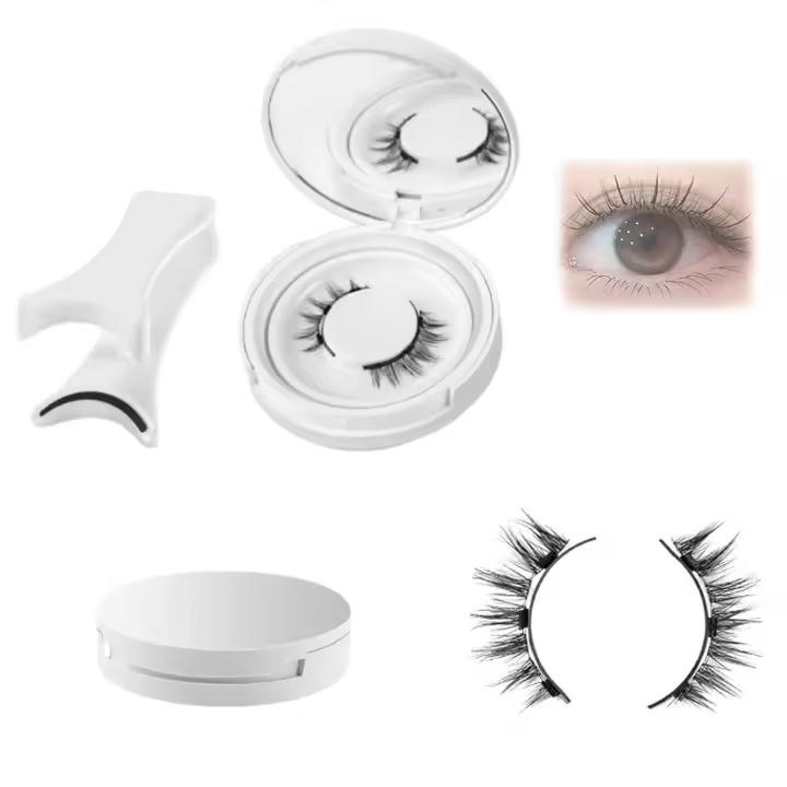 Kit de pestañas magnéticas asiáticas con aplicador, reutilizables, sin pegamento, 2025 (simples) - 1