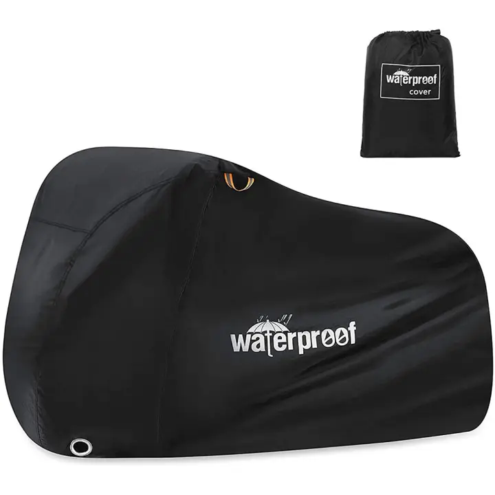 Cubierta de bicicleta para 1 o 2 bicicletas, 210T, impermeable, Protector de almacenamiento para bicicleta al aire libre, lluvia, sol, UV, polvo, cubierta de bicicleta a prueba de viento - 1
