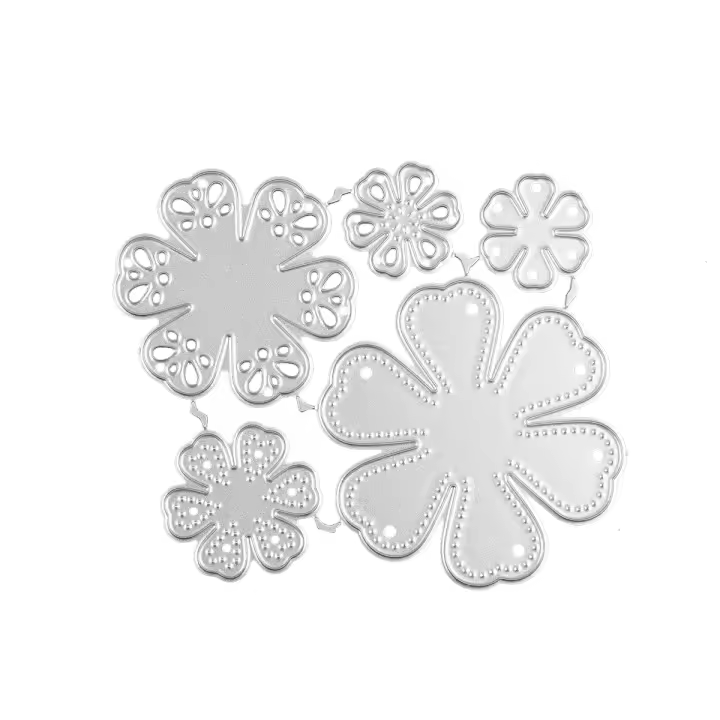 Molde De Corte De Metal Con Diseño De Flores Para Scrapbooking Álbumes De Fotos Tarjetas Y Decoración De Papel Compatible Con Carbono Acero - 1