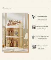 Organizador De Escritorio De Lujo Para Maquillaje Joyería Y Cuidado De La Piel Caja De Almacenamiento De Plástico Con Cajón a Prueba De Polvo Gran Capacidad Para El Baño - details 13