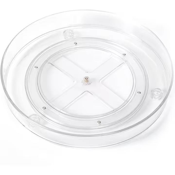 Organizador de Cocina, paquete de 1, container giratorio para especias y especiero, 23,5 cm, plástico sin BPA, transparente - 1