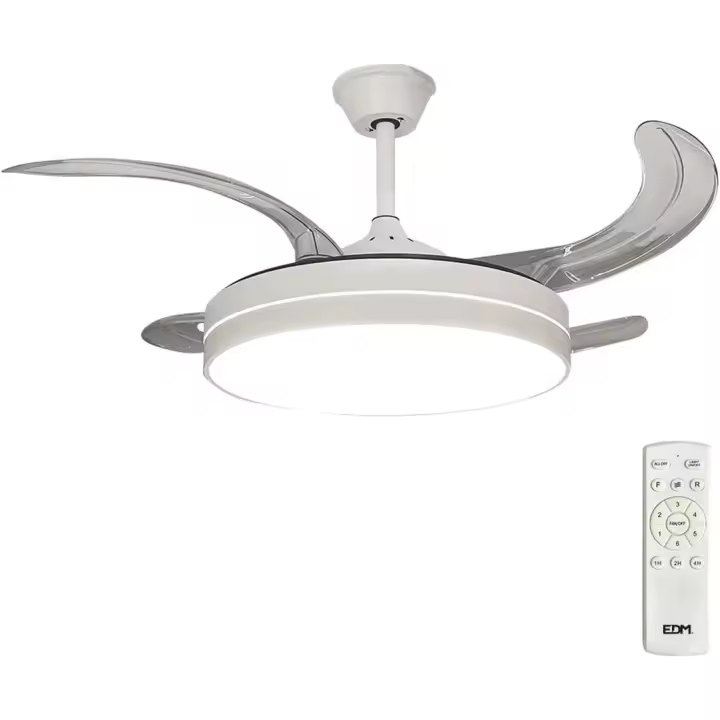 Ventilador de Techo con Luz EDM 33831 Ross Blanco 36 W 4100 LM - Marca: EDM Product - EAN: 8425998338317 - 1