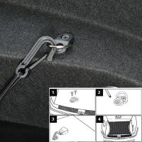 Kit De Accesorios Para Maletero De Coche 4 Piezas Red De Carga Con Gancho Para Piso Anillo De Bucle Para Fijación De Pantalla Plana - details 2