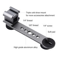 Andoer Soporte De Enchufe Frío Con Barra De Extensión Triplata 1/4 Pulgada Y 3/8 Pulgada Para Estabilizador De Gimbal Trípode Luz De Flash Cámara - details 0