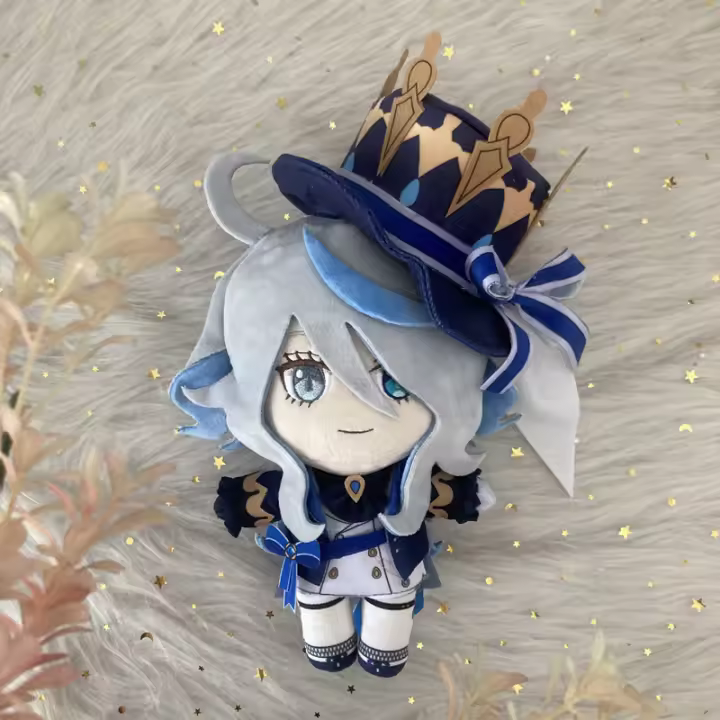 Peluche De Anime Focalors 20cm Personaje De Genshin Impact Juguete De Peluche Suave Regalo De Navidad Y Halloween Para Niños Y Adultos - 1