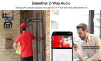 Cámara de vigilancia WiFi para exteriores, cámara IP Wifi 5K HD, lente triple de 12MP, seguimiento automático de vídeo de tres pantallas - details 11