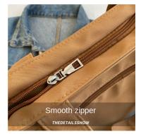 Bolso de hombro de lona Oxford, bandolera de gran capacidad, versátil, estilo perezoso, Color sólido - details 3