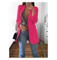 Chaqueta De Mujer Estilo Europeo Y Americano Casual Polo Cuello Redondo Ajustada Para Primavera Y Otoño 2024 Polyester Cotton - details 9