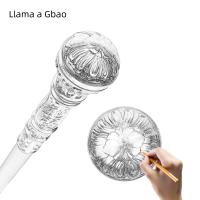 Bastón De Moda Dorado Y Negro Con Manija Redonda Elegante Para Fiesta Y Decoración Cruzado De 93cm Con Punta De Goma - details 1