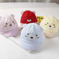 Gorro De Béisbol Para Bebés Recién Nacidos Niño Y Niña Estilo Verano Material Algodón Dibujos De Oso Ajustable De 0 a 3 Meses - details 0