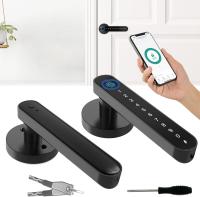 Cerradura de Huella Dactilar para Puerta - Inteligente Biometrica con Combinacion de Teclado, Bluetooth APP y Llave para Dormitorio Casa Hotel Oficina Apartamento (Negro) - details 2