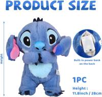Para Aliviar La Ansiidad, 28 cm Plush Stitch, Bebé Durmiendo Juguete Animal Muñeca with Música Luces Y Movimientos De Respiración Rítmicos - details 1