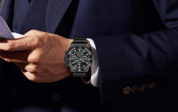 Reloj De Hombre SAPPHERO En Acero Inoxidable Dorado Con Cronógrafo Y Calendario Resistente Al Agua Pantalla Analógica-Digital Estilo Casual - details 13