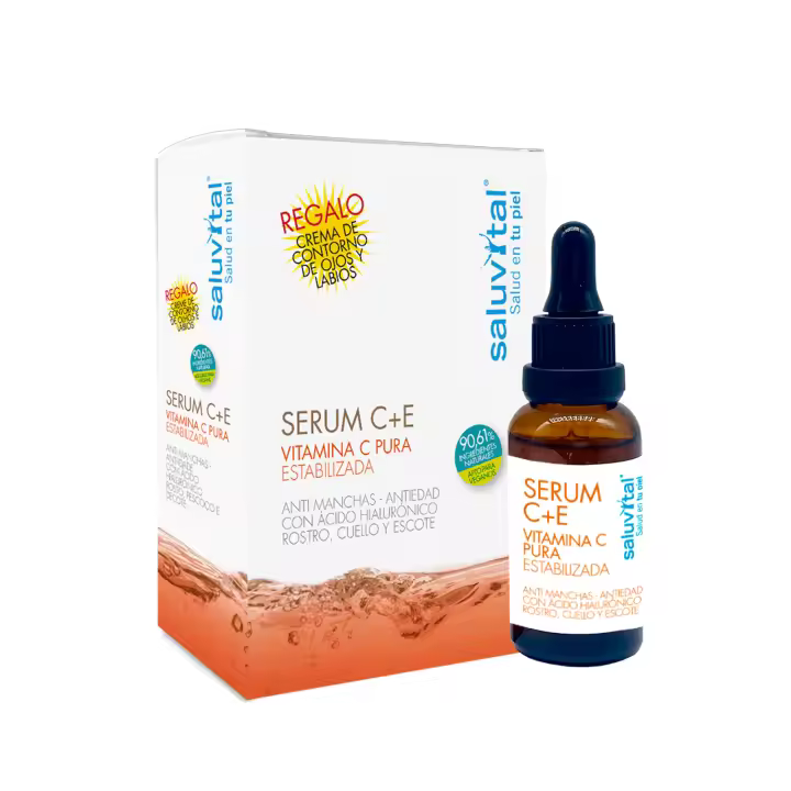 SALUVITAL Sérum Facial Vitamina C + Vitamina E. 30 ml. Todo tipo de pieles. - 1
