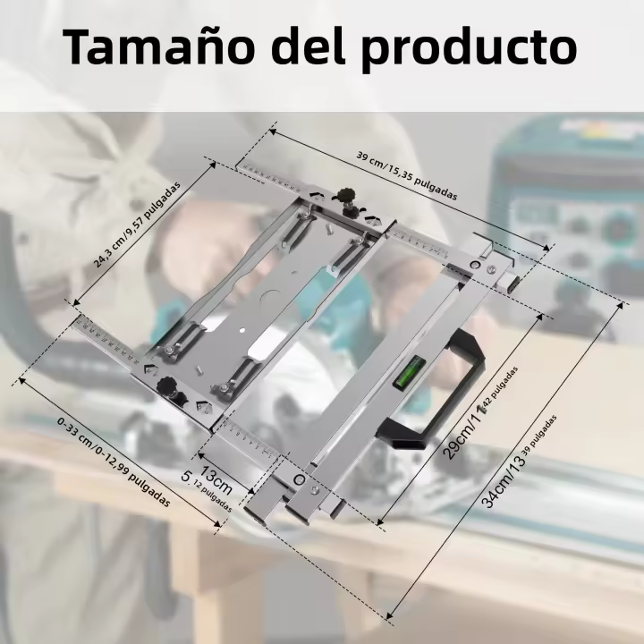 Guía De Corte Ajustable De Acero Inoxidable Herramienta De Posicionamiento De Borde Para Tabla De Corte Toorise - 1