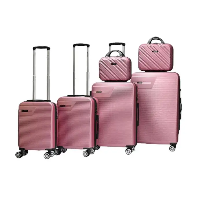 Juego Completo de 6 Maletas ABS en Tamaños Variados (28", 24", 20", 18", 14" y 12") y colores, para Adaptarse a Todas tus Aventuras y Necesidades de Empaquete, Maletas 100% ABS, Ultrarresistentes, Super Ligero Con Cerradura de Código. - 1