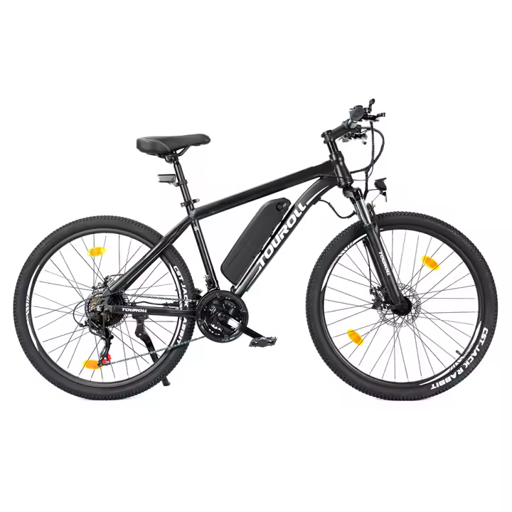 Bicicleta eléctrica Touroll U1 MTB de 26/29 pulgadas con motor de 250W, batería de iones de litio extraíble de 13Ah, autonomía de 65 km, neumáticos todoterreno CST, cambio Shimano de 21 velocidades, ideal para viajes al aire libre - 1