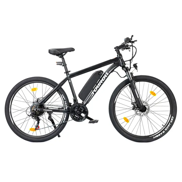 Bicicleta eléctrica Touroll U1 MTB de 26/29 pulgadas con motor de 250W, batería de iones de litio extraíble de 13Ah, autonomía de 65 km, neumáticos todoterreno CST, cambio Shimano de 21 velocidades, ideal para viajes al aire libre - 1