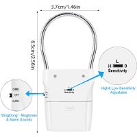 Alarma De Manija De Puerta Portátil Con Ajustes Adaptables 110dB Seguridad Operada Por Batería Equipamiento De Alarma - details 1
