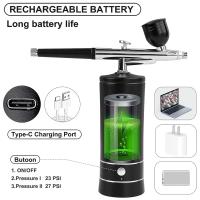 Pistola De Pulverización Inalámbrica Recargable Con Compresor Para Arte De Uñas Tatuaje Pintura De Pastel Y Belleza Facial JANGKLIFE Mini 0.3mm USB 1200mAh - details 4