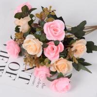 Rosa Artificial 34cm Flores Falsas Para Decoración De Hogar Fiesta Boda DIY Adornos De Vaso Accesorios De Decoración De Habitaciones - details 9