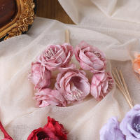 6PCS Rosas Artificiales De Seda Pequeñas Para Boda Decoración De Vaso Accesorio Para Novia Decoración De Hogar Y Dormitorio - details 9