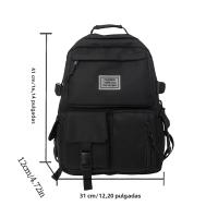 Mochila multifuncional de de de nailon para estudiantes, mochila gran capacidad con cremallera, Colo - details 11