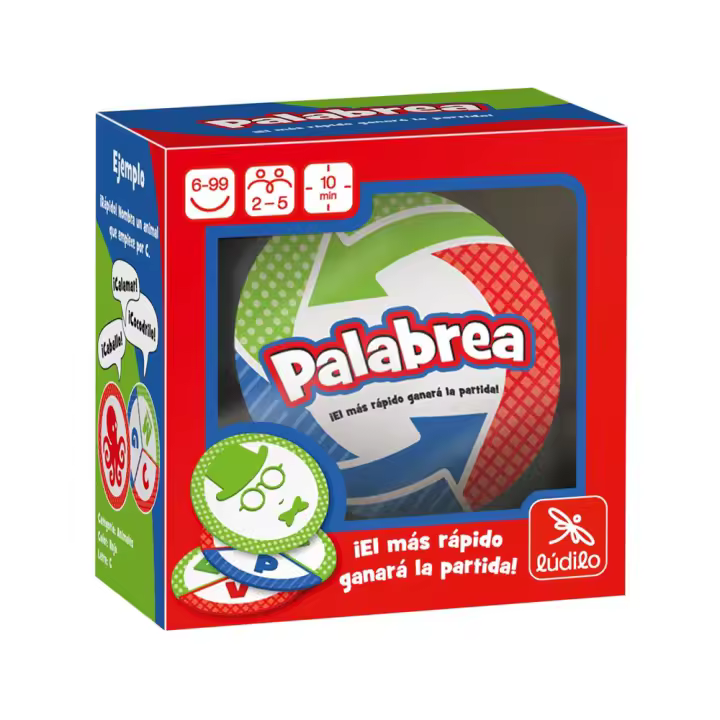 Juego Palabrea. ¡Un clásico entre los juegos de palabras! Contiene 60 cartas.  (Ludilo 80305) - 1