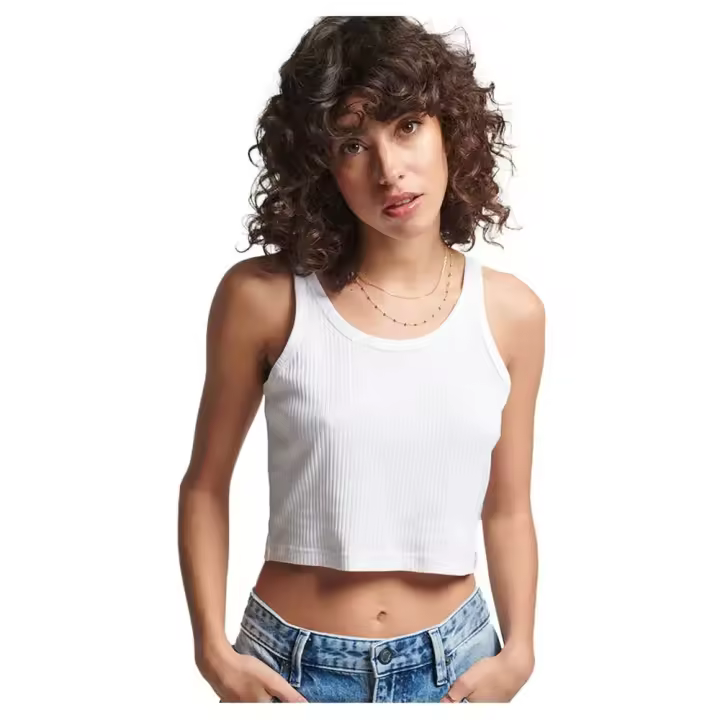 Superdry Camiseta Sin Mangas Vintage Crop Ribbed - 1
