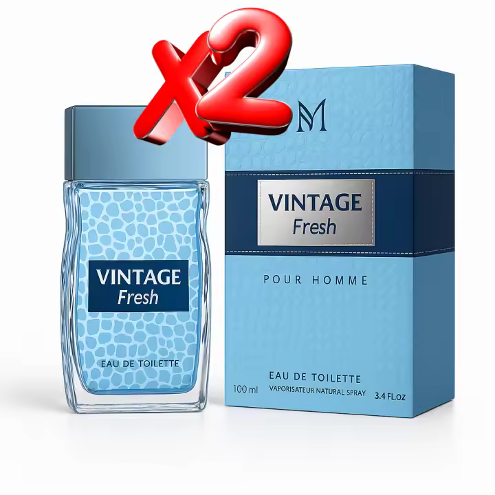 2 UNIDADES Vintage Fresh Eau de Toilette para hombre 100ml Montage Brands Fragancia inspirada en otros perfumes Pour Homme Colonia - 1