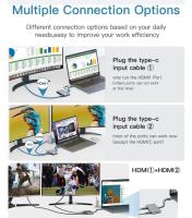 8 en 2 USB Adaptador de corriente, OTG HDMI, TIPO C, SUB 3.0, ADAPTADOR TARJETA  SD, VGA, cubo de la multifunción HUB 4K. Compatible para MacBook. Color Gris - details 0
