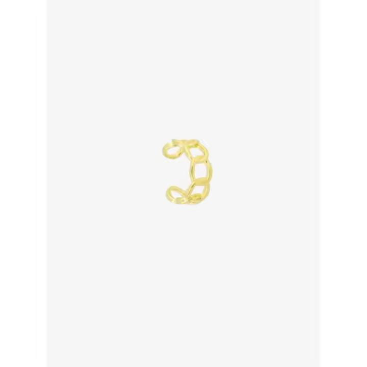 Ear Cuff de Cadena, Plata de Ley, 10 mm, ( SE VENDE POR UNIDAD), Ref: CHP152311 - 1