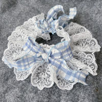 Collar De Perla Para Perro Collar De Seda Con Colgante De Encaje Para Gato Accesorios Para Mascotas Collar De Satén Para Gatitos Regalo De Noche De Boda - details 5