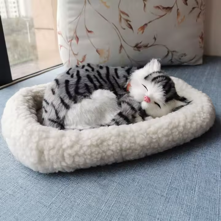 Realista dormir sudadera respiración Gato Perro peludo con Esterillas Creativos animales Decoración - 1