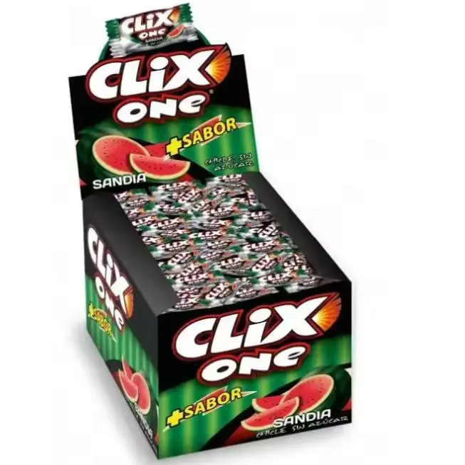 CLIX ONE CHICLE SABOR SANDIA SIN AZÚCAR 200 unidades - 1