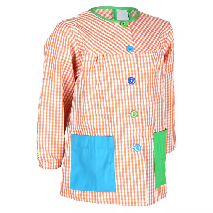 Zimmy - Bata Escolar Infantil Multicolor - Babi de Cuadros para Niños y Niñas - 1