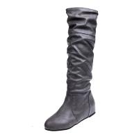 Botas De Mujer De Talla Grande 35-43 Botines Planos De Primavera Otoño Estilo Occidental Botas Largas Con Tacón Medio Material PU - details 37