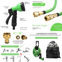 Manguera de Jardín Extensible de Doble Conector de Metal Alta Prisión, Tipo de Carrete,Adecuada para Riego de Jardín y Lavado de Coche - details 3