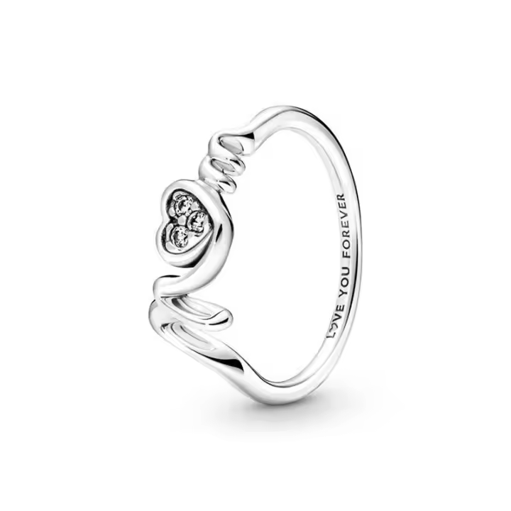 Anillo Pandora Corazón de Madre en Pavé 191149C01 - 1