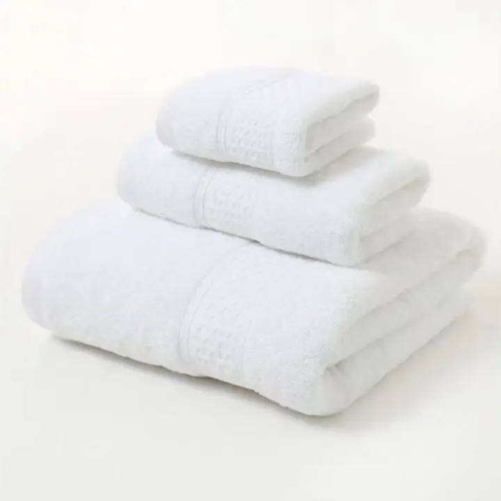 Juego de toallas de Algodón de lujo para el hogar, Set de 3 piezas, Ultra suave, highly absorbente, incluye 1 toalla de baño, 1 toalla de mano, 1 paño - 1