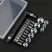 Juego De Herramientas Combinadas 21PCS L-Bar Doble Cabeza Mini Destornillador Enchufe Angulo Recto Para Espacios Pequeños Herramienta Dual Uso - details 2