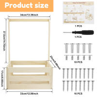 Cesta De Baño Para Bebé Con Manija Portátil Y Gran Capacidad Caja De Madera Para Almacenamiento De Juguetes Decoración De Closets Para Fiesta De Baño - details 1