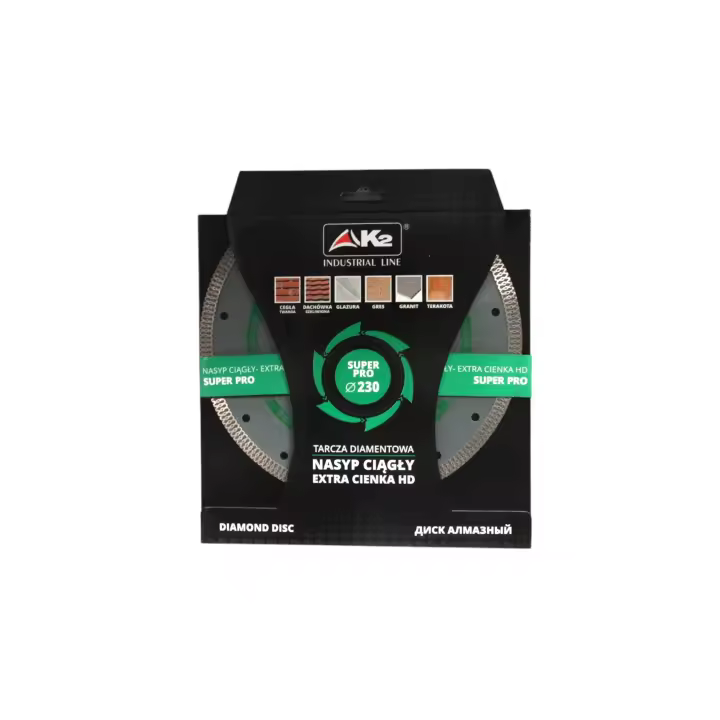 Disco de corte de diamante super pro de banda continua k2 - NPDQC230-2   Alta calidad para cortes precisos en diferentes materiales - 1