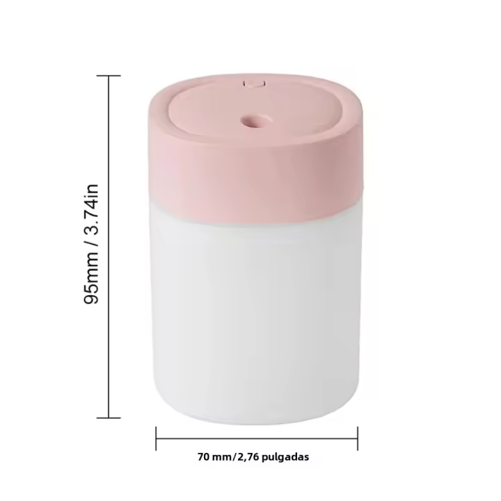 Humidificador Ultrasonido Mini 200ML Con Luz LED Y Diffusor De Aceites Esenciales Portátil Para Coche Purificador De Aire Generador De Néctar Anión - 1