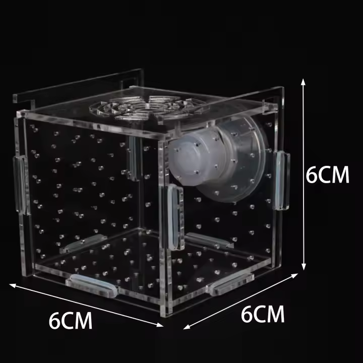 Caja De Reproducción Para Peces Acrílico Transparente Y Duradero Con Ventosa Para Acuario Accesorio Ideal Para Clavel Peces Agresivos Y Guppys - 1