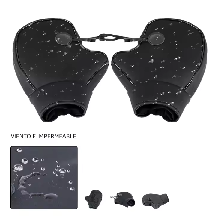 Guantes Calientes De Invierno Para Motocicleta Muff De Manillar Protección Para Scooter ATV UTV Impermeables Y Cálidos - 1