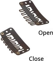 Paquete de 20 pinzas para extensiones de cabello, pinzas metálicas a presión para extensiones y tramas de cabello, pinzas para pelucas, pinzas a presión en forma de U con goma suave. - details 2