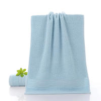 Toalla acanalada de algodón puro, color liso, para lavado facial, toalla doméstica, absorbente, gruesa, sin pelusa, de algodón doméstico. - details 5